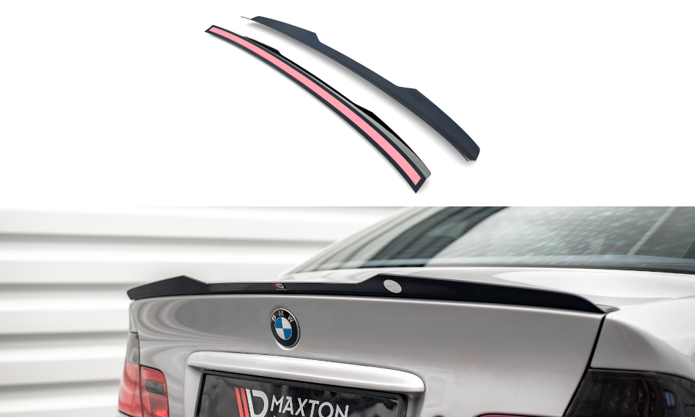 Maxton Design Spoiler CAP V.2 passend für BMW 3er Coupe E46 schwarz Hochglanz