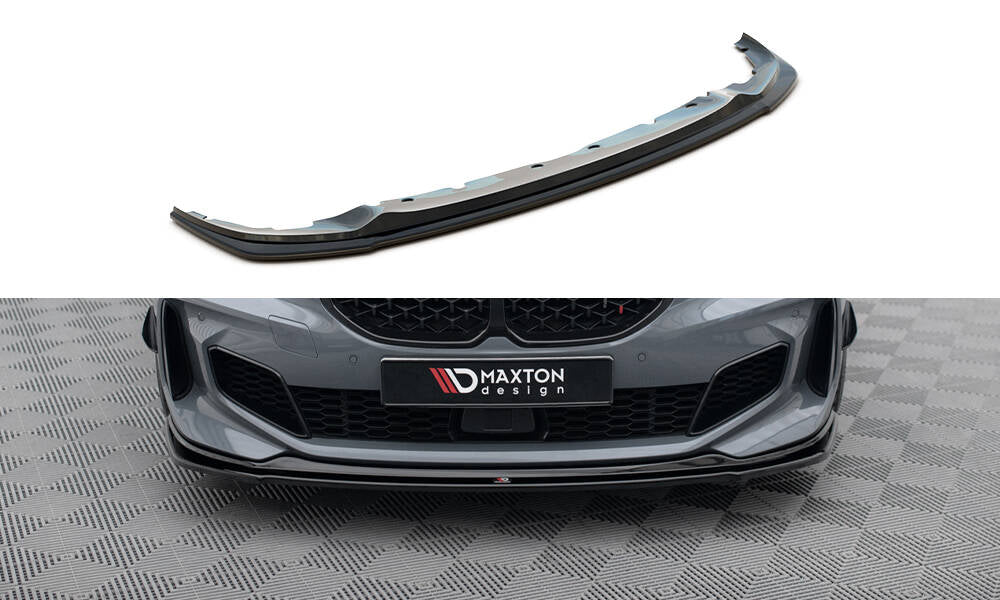 Maxton Design Street+ Spoilerlippe Front Ansatz passend für BMW 1er M-Paket/ M135i / 128ti F40 schwarz Hochglanz