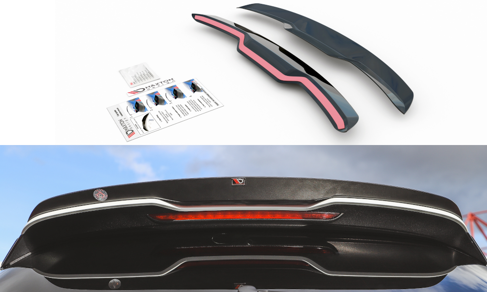 Maxton Design Spoiler CAP V.2 passend für Audi RS3 8V / 8V FL Sportback schwarz Hochglanz