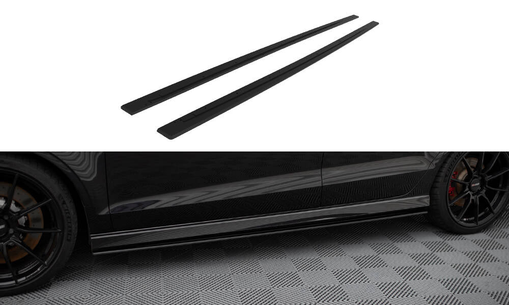 Maxton Design Street Pro Street+ Seitenschweller Leisten passend für Audi RS3 Limousine 8V Facelift