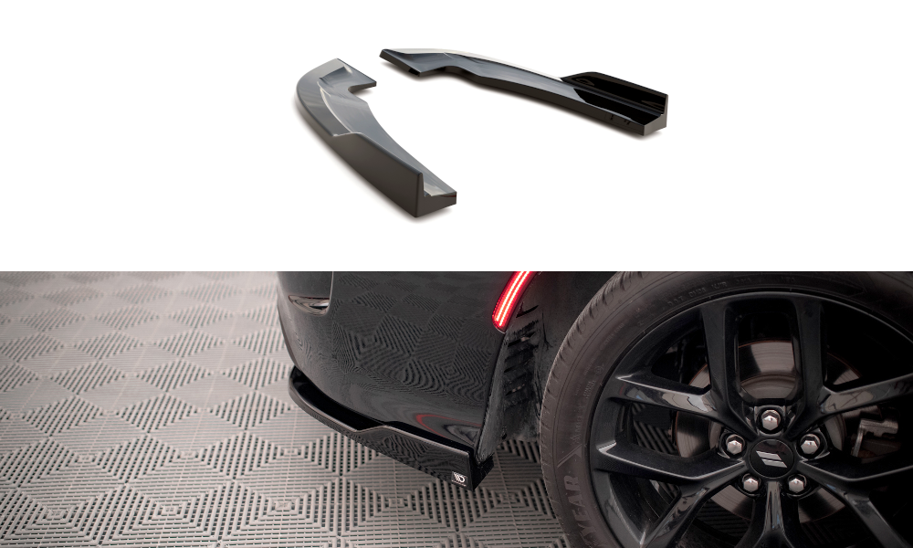 Maxton Design Heck Ansatz Flaps Diffusor passend für Dodge Charger SRT Mk7 Facelift schwarz Hochglanz