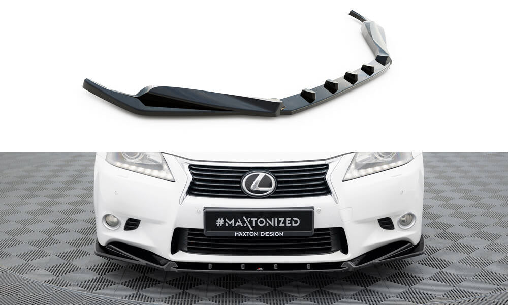 Maxton Design Street+ Spoilerlippe Front Ansatz passend für V.2 Lexus GS Mk4 (L10) schwarz Hochglanz