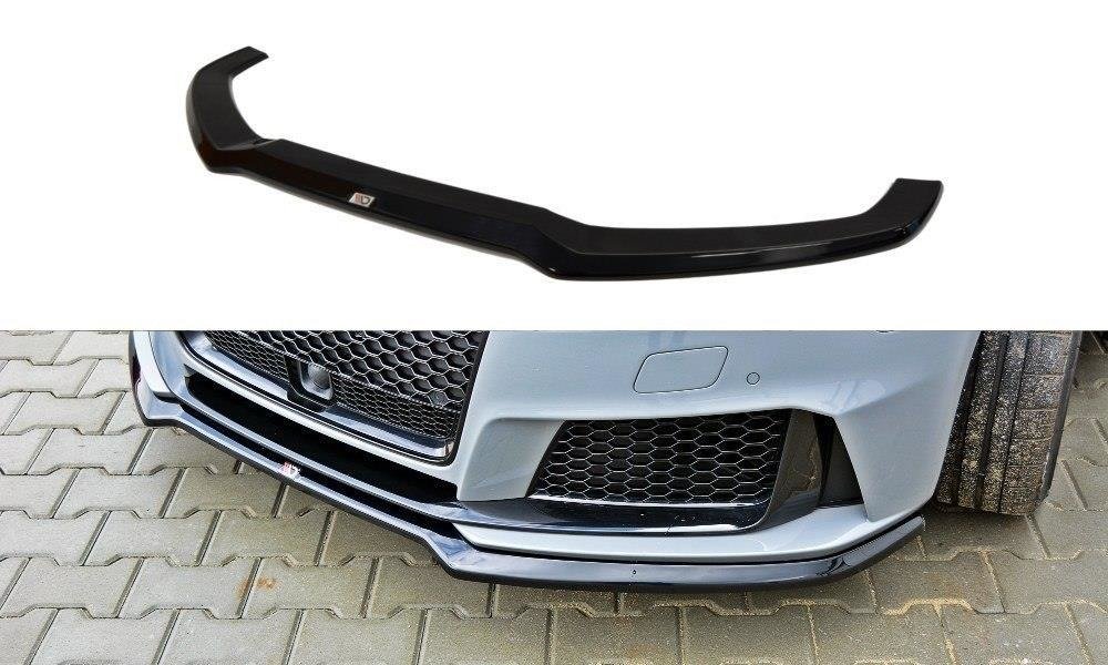 Maxton Design Street+ Spoilerlippe Front Ansatz V.1 passend für Audi RS3 8V Sportback schwarz Hochglanz