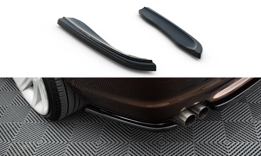 Maxton Design Heck Ansatz Flaps Diffusor passend für BMW 3er M-Paket Coupe E46 schwarz Hochglanz