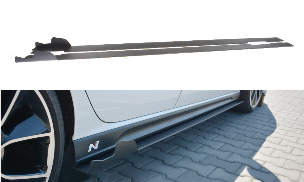 Maxton Design Racing Seitenschweller Ansatz HYUNDAI I30 Mk3 N für Hyundai I30 N Mk3