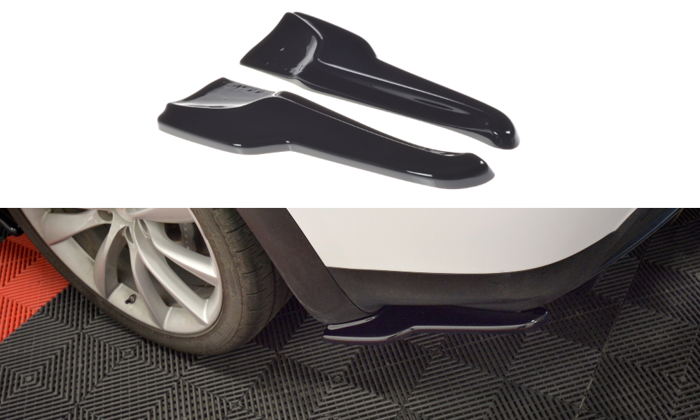 Maxton Design Heck Ansatz Flaps Diffusor V.2 passend für TESLA MODEL X schwarz Hochglanz