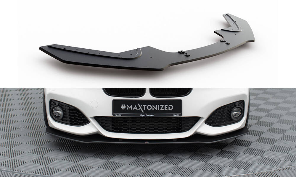 Maxton Design Street Pro Street+ Spoilerlippe Front Ansatz passend für V.3 passend für BMW 1er F20 M-Paket Facelift / M140i