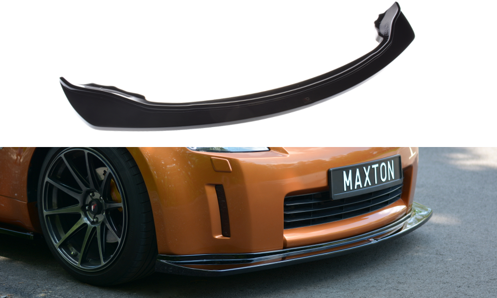 Maxton Design Street+ Spoilerlippe Front Ansatz passend für NISSAN 350Z schwarz Hochglanz