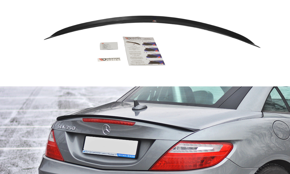 Maxton Design Spoiler CAP passend für Mercedes-Benz SLK R172 schwarz Hochglanz