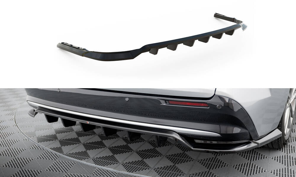 Maxton Design Street+ Mittlerer Diffusor RACE passend für Toyota Sienna Mk4 schwarz Hochglanz