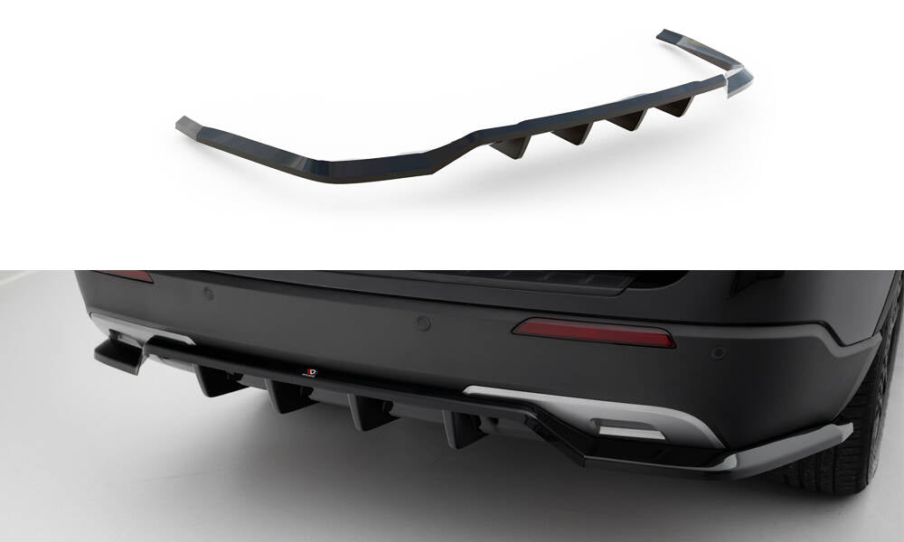 Maxton Design Street+ Mittlerer Diffusor RACE passend für Ford Explorer XLT Mk6 schwarz Hochglanz