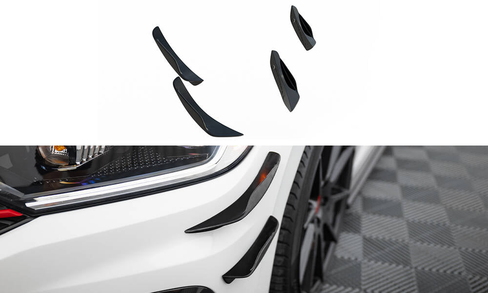 Maxton Design Stoßstangen Flaps Wings vorne Canards passend für VW Jetta GLI Mk7