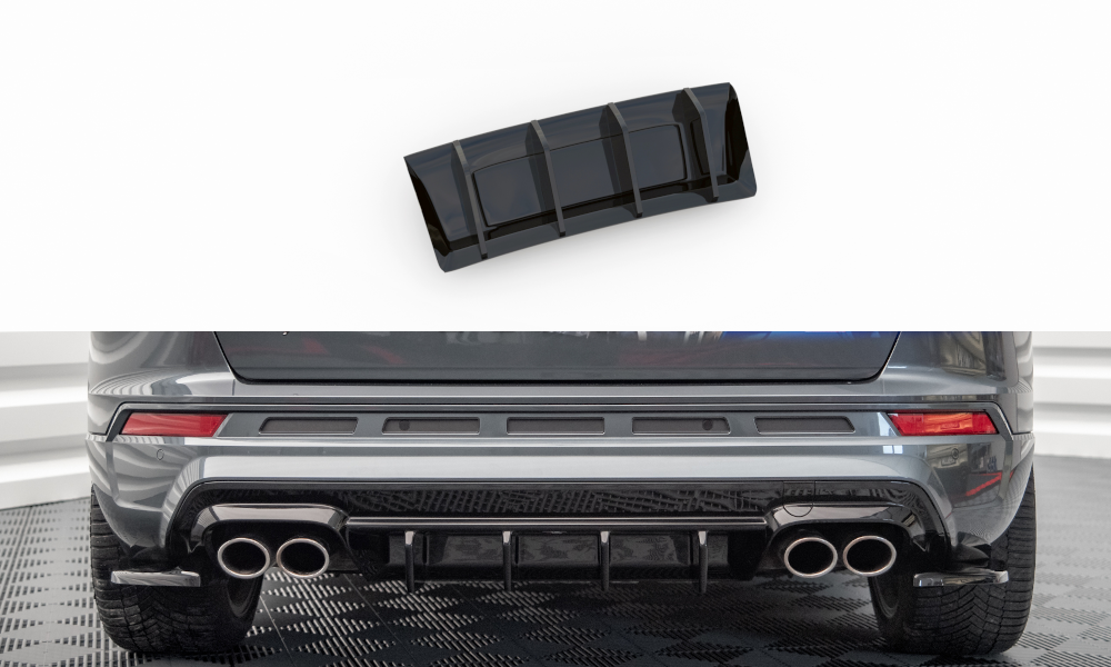 Maxton Design Diffusor Heck Ansatz passend für Cupra Ateca Mk1 / Mk1 Facelift schwarz Hochglanz