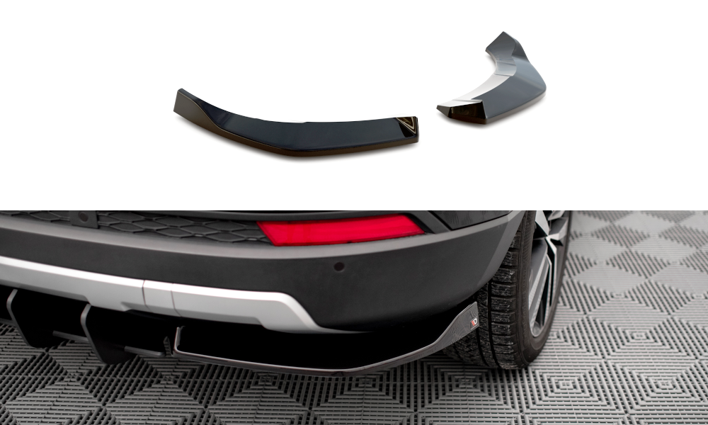 Maxton Design Heck Ansatz Flaps Diffusor passend für Seat Ateca Mk1 schwarz Hochglanz