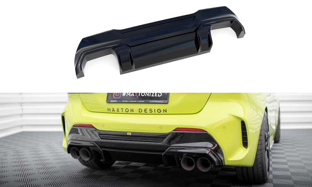 Maxton Design Diffusor Heck Ansatz V.2 für + Milltek Sport Auspuffverlängerung BMW 1er F40 M135i