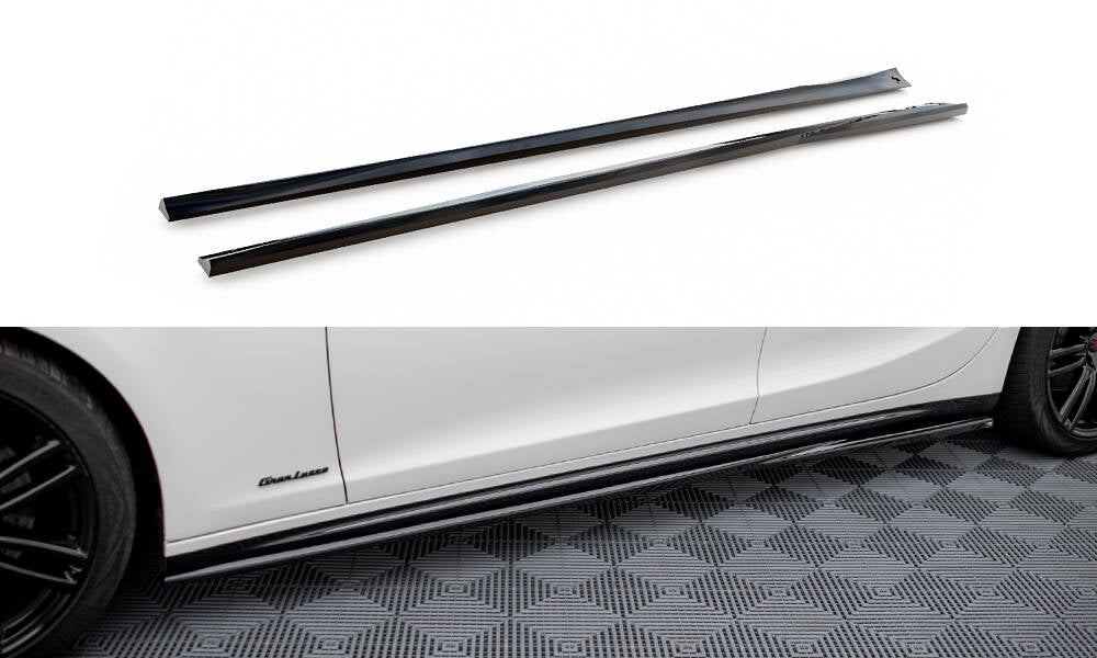 Maxton Design Street+ Seitenschweller Leisten passend für Maserati Ghibli Modena Mk3 Facelift schwarz Hochglanz