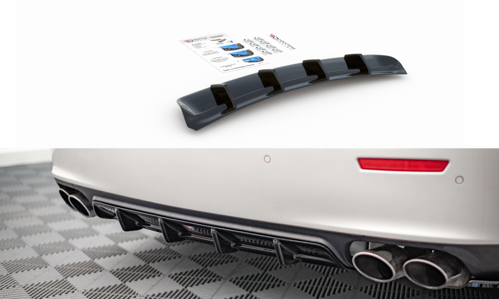 Maxton Design Diffusor Heck Ansatz passend für Maserati Ghibli Mk3 schwarz Hochglanz