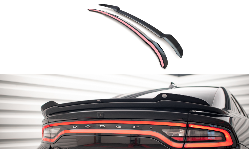 Maxton Design Spoiler CAP passend für Dodge Charger SRT Mk7 Facelift schwarz Hochglanz