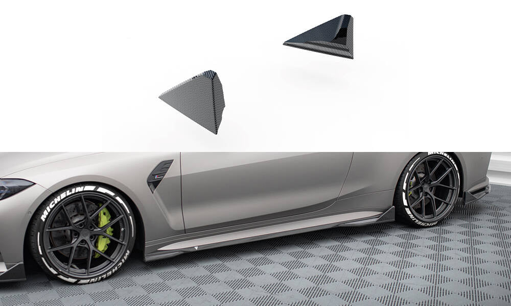 Maxton Design Prepreg Carbon Seitenschweller Flaps passend für BMW M4 G82 / G82 Facelift