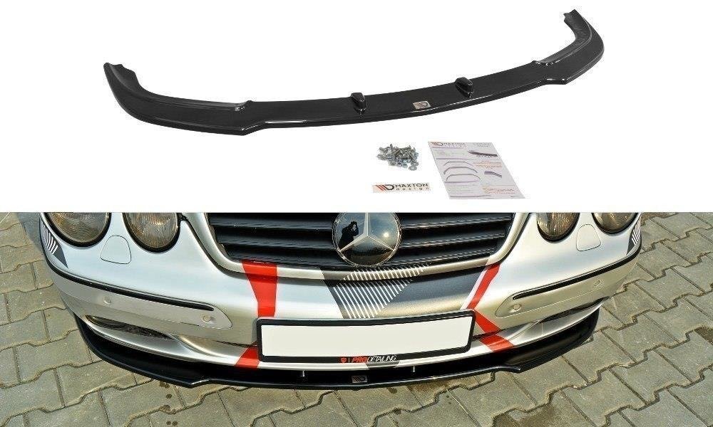 Maxton Design Street+ Spoilerlippe Front Ansatz passend für MERCEDES CL-KLASSE C215 schwarz Hochglanz