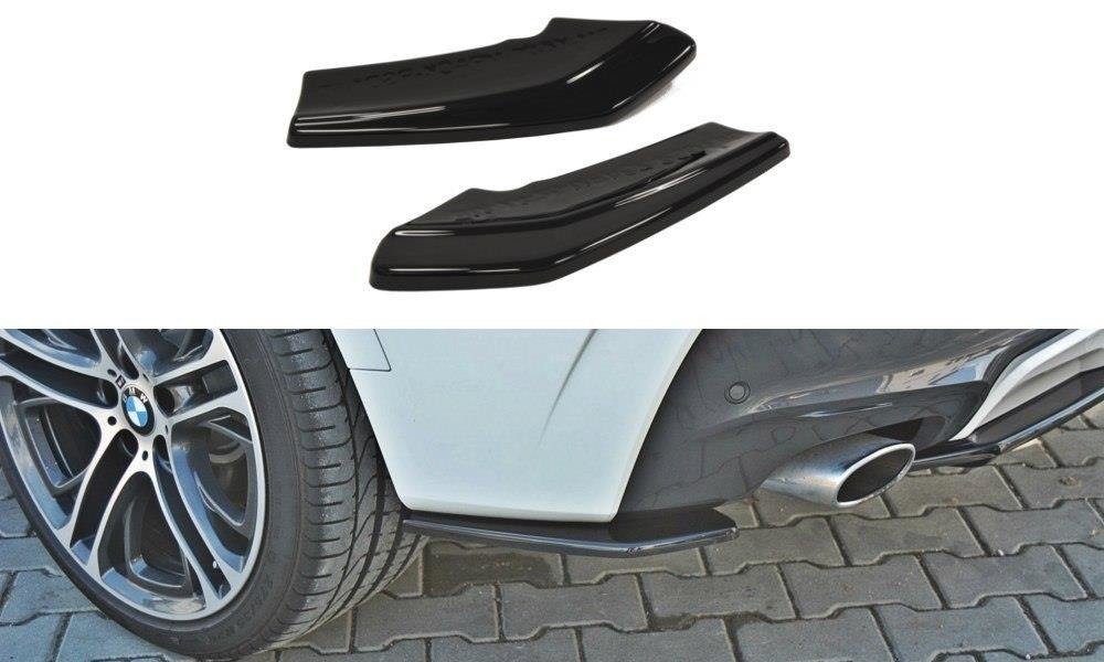 Maxton Design Heck Ansatz Flaps Diffusor für BMW X4 M Paket Carbon Look