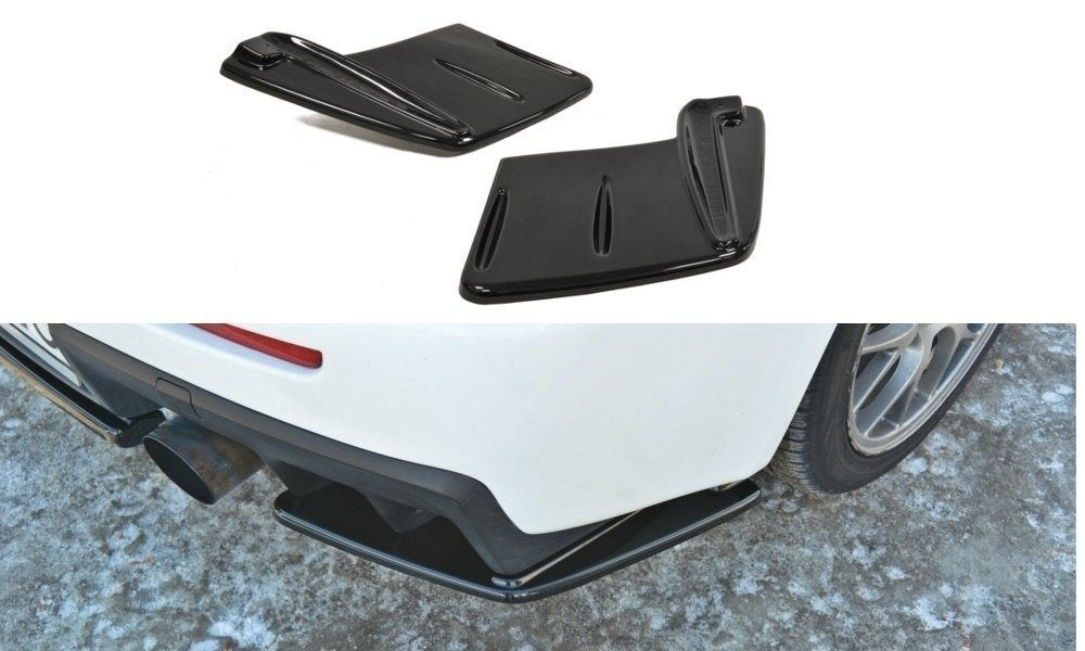 Maxton Design Heck Ansatz Flaps Diffusor passend für Mitsubishi Lancer Evo X schwarz Hochglanz