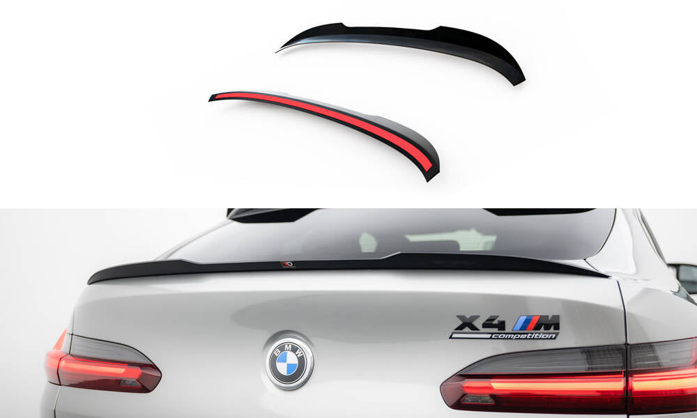 Maxton Design Spoiler CAP passend für Niedriger BMW X4 M-Paket G02 / X4 M F98 schwarz Hochglanz
