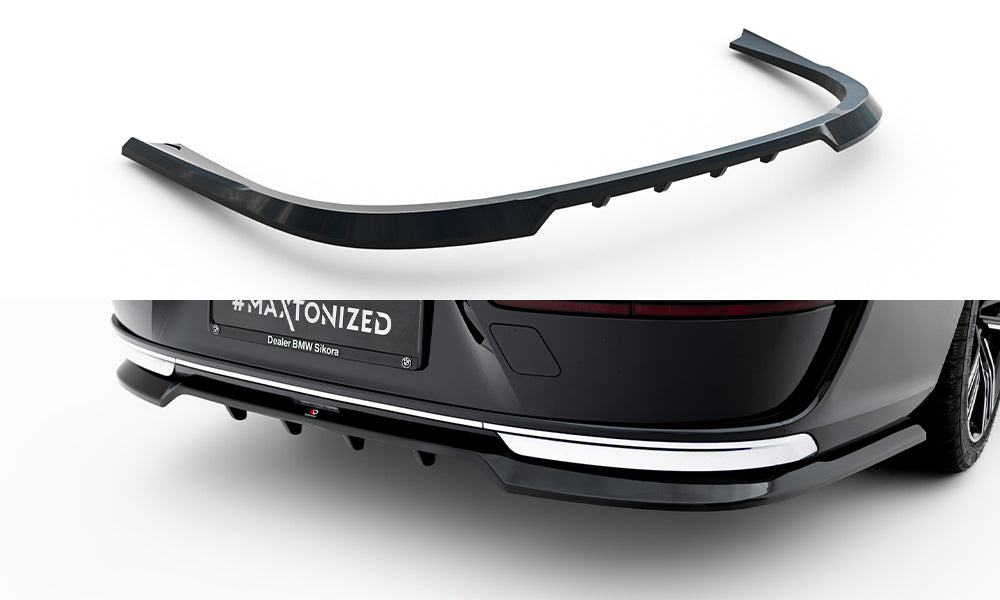 Maxton Design Street+ Mittlerer Diffusor RACE passend für BMW 7 G70 schwarz Hochglanz