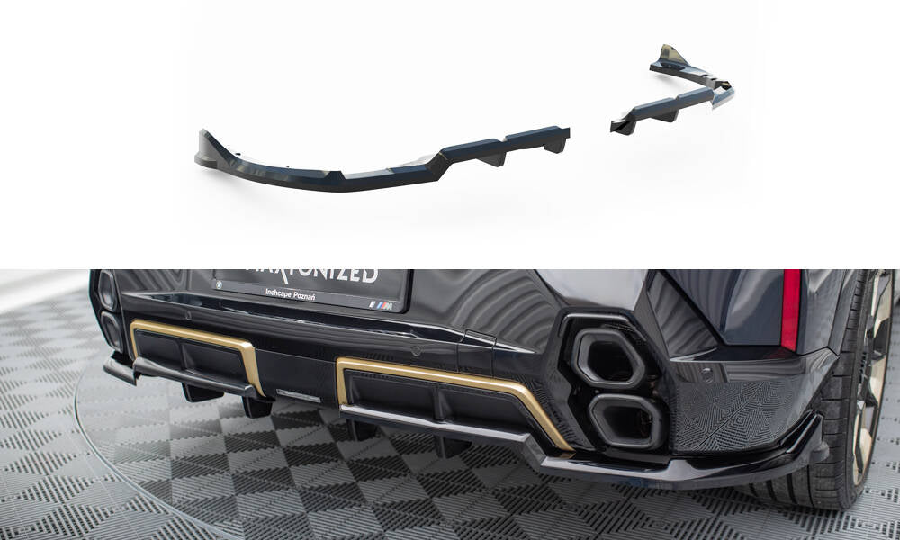 Maxton Design Street+ Mittlerer Diffusor RACE passend für BMW XM G09 schwarz Hochglanz