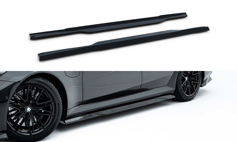 Maxton Design Street+ Seitenschweller Leisten passend für BMW M5 Limousine / Touring G90 schwarz Hochglanz