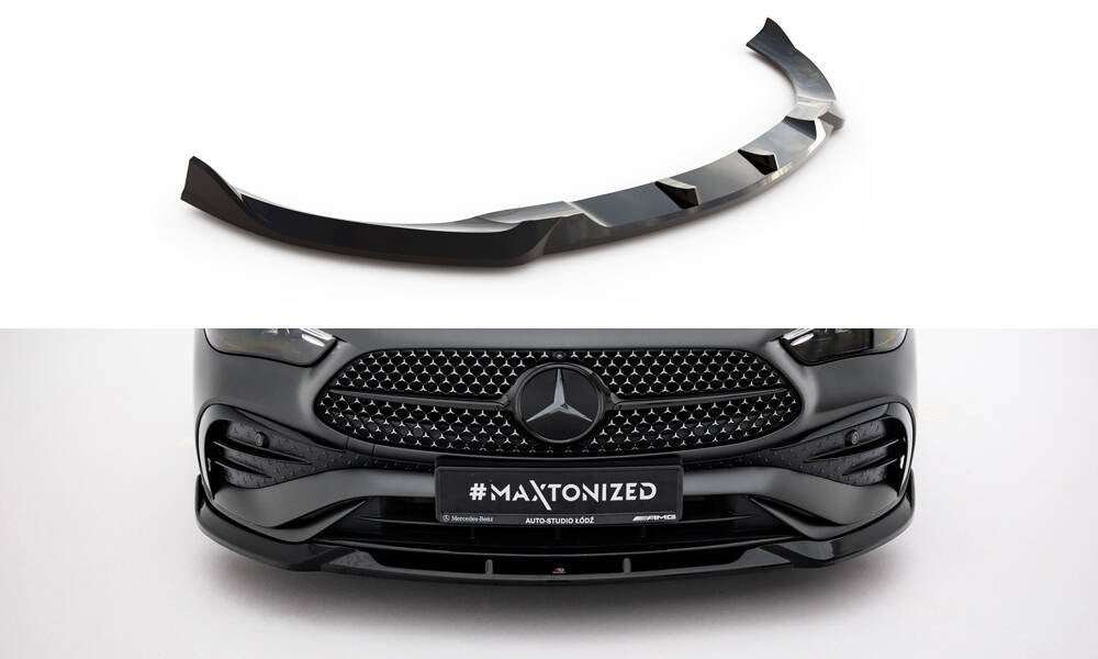 Maxton Design Street+ Spoilerlippe Front Ansatz V.2 passend für Mercedes-Benz CLE AMG-Line C236 schwarz Hochglanz