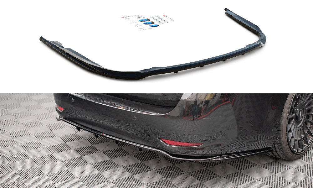 Maxton Design Mittlerer Diffusor Heck Ansatz DTM Look für Toyota Avensis Mk3 Facelift schwarz matt