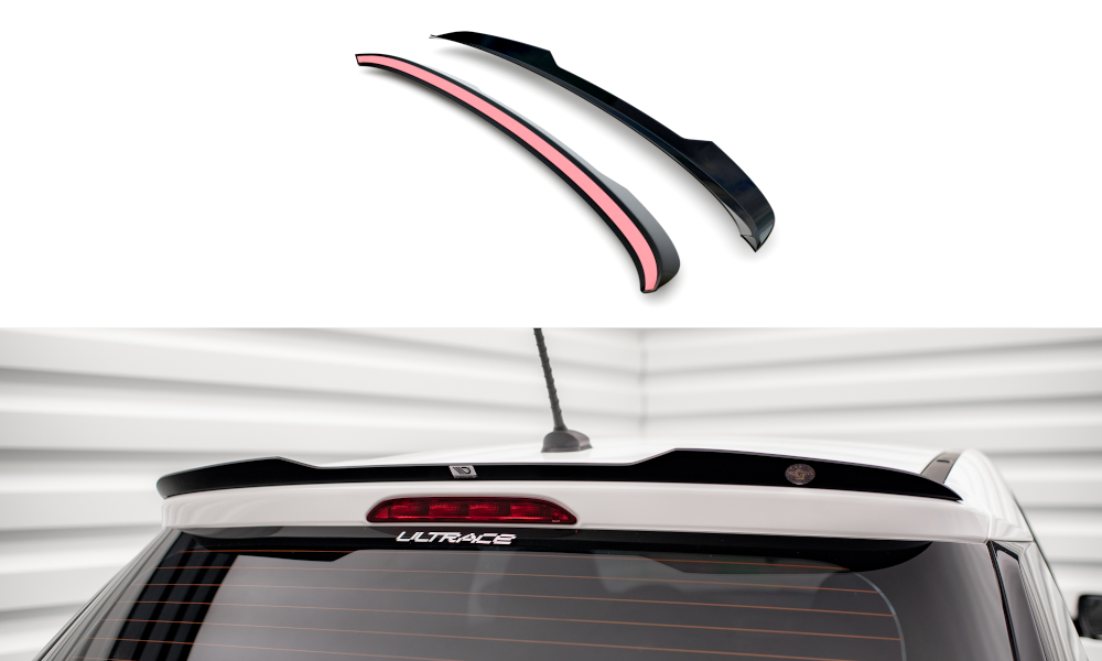 Maxton Design Spoiler CAP passend für Hyundai I20 Mk2 Facelift schwarz Hochglanz