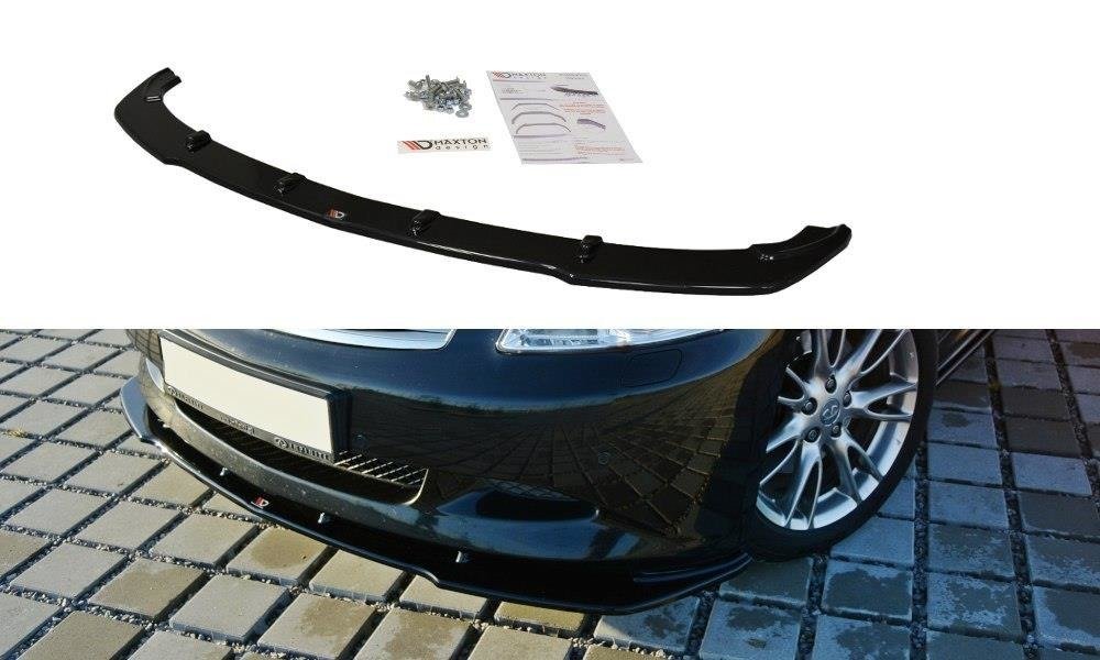 Maxton Design Street+ Spoilerlippe Front Ansatz V.1 passend für Infiniti G37 Limousine schwarz Hochglanz