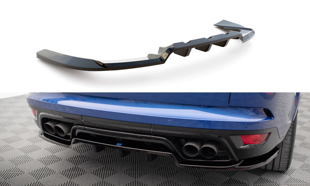 Maxton Design Street+ Mittlerer Diffusor RACE passend für Land Rover Range Rover Sport SVR Mk2 schwarz Hochglanz