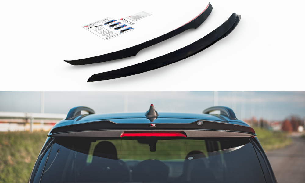 Maxton Design Spoiler CAP passend für Mini Countryman Mk2 F60 JCW schwarz Hochglanz
