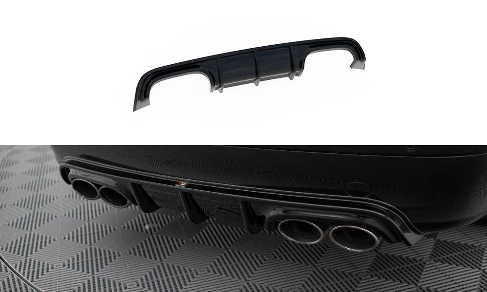 Maxton Design Diffusor Heck Ansatz passend für Mercedes-Benz CLK W209 schwarz Hochglanz