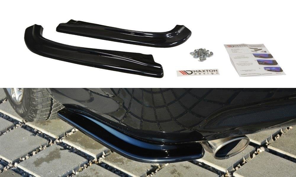 Maxton Design Heck Ansatz Flaps Diffusor passend für Infiniti G37 Limousine schwarz Hochglanz