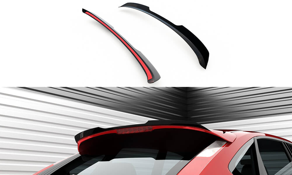 Maxton Design Spoiler CAP passend für Ford Focus ST Mk2 Facelift schwarz Hochglanz