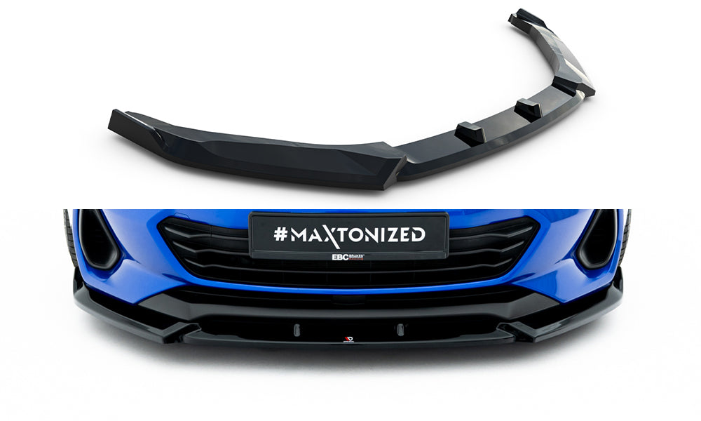 Maxton Design Street+ Spoilerlippe Front Ansatz V.1 passend für Subaru BRZ Mk2 schwarz Hochglanz