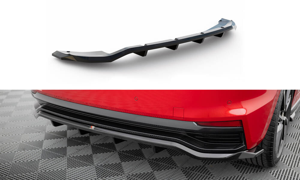 Maxton Design Street+ Mittlerer Diffusor RACE passend für Skoda Fabia Monte Carlo Mk4 schwarz Hochglanz