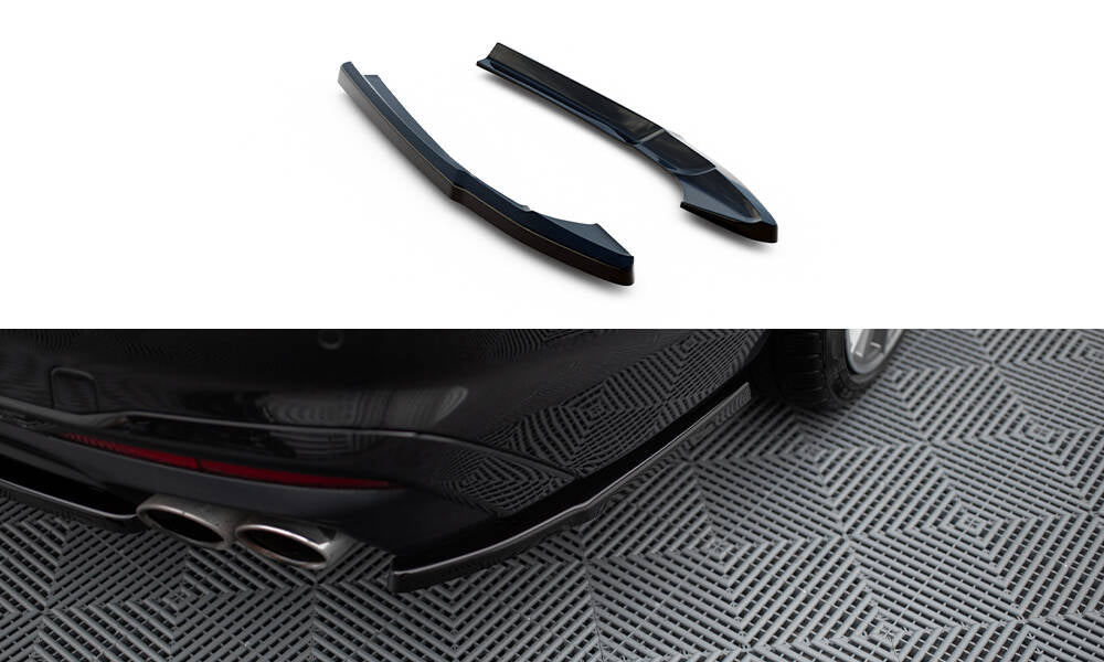 Maxton Design Heck Ansatz Flaps Diffusor passend für Audi S4 B9 Facelift schwarz Hochglanz