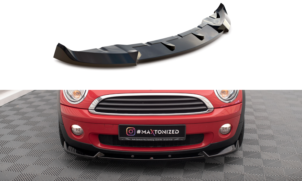 Maxton Design Street+ Spoilerlippe Front Ansatz passend für Mini One R56 schwarz Hochglanz