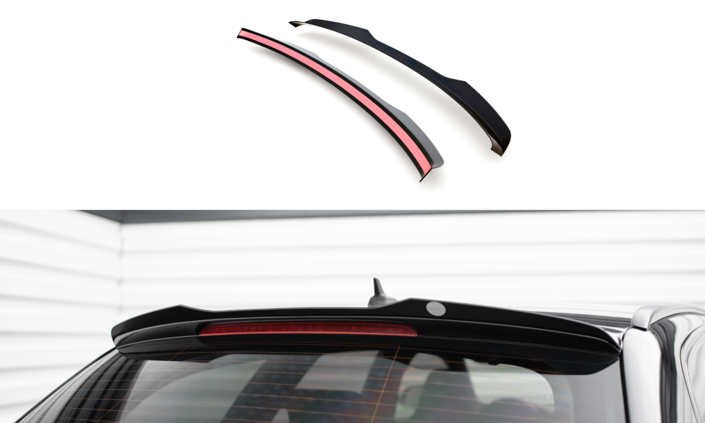 Maxton Design Spoiler CAP passend für Audi RS6 Avant C6 schwarz Hochglanz