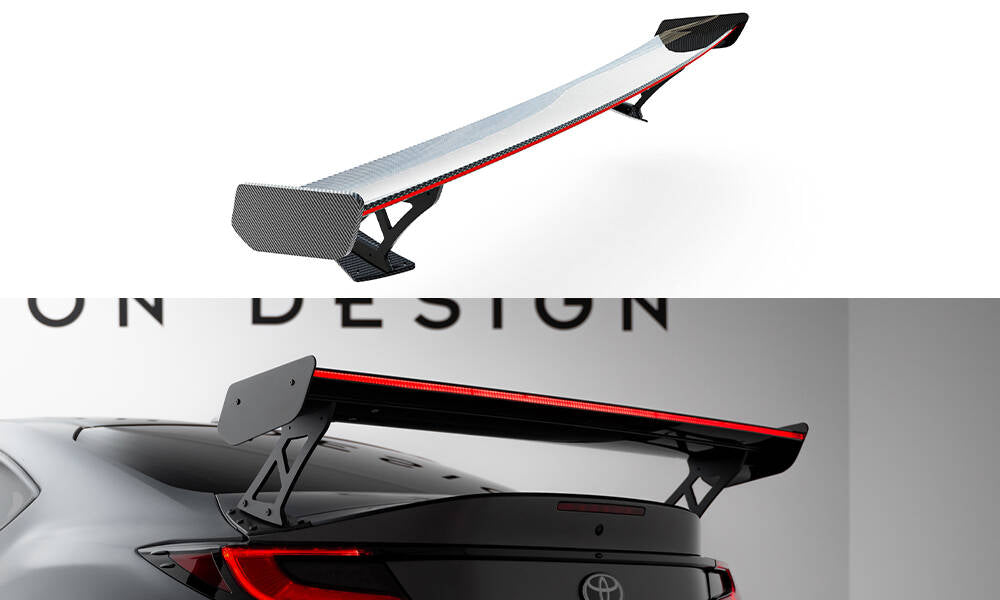 Maxton Design Carbon Spoiler With External Brackets Uprights + LED Toyota GR86 / Subaru BRZ Mk2 für Toyota GR86 Mk1
