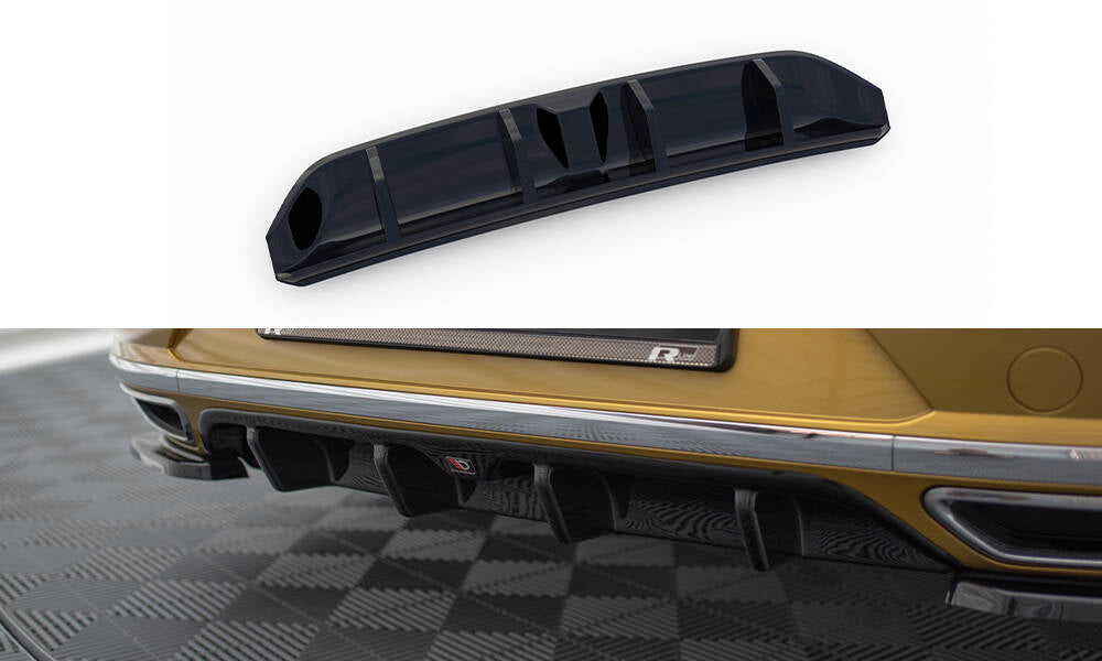 Maxton Design Diffusor Heck Ansatz passend für VW Arteon R-Line schwarz Hochglanz