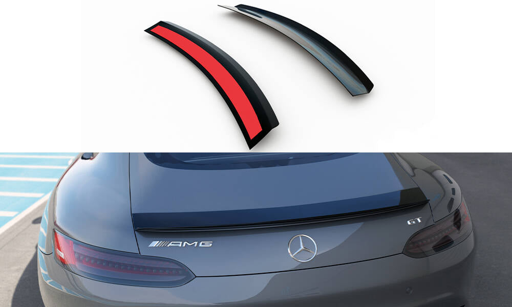 Maxton Design Spoiler CAP passend für Mercedes-AMG GT / GT S C190 Facelift schwarz Hochglanz