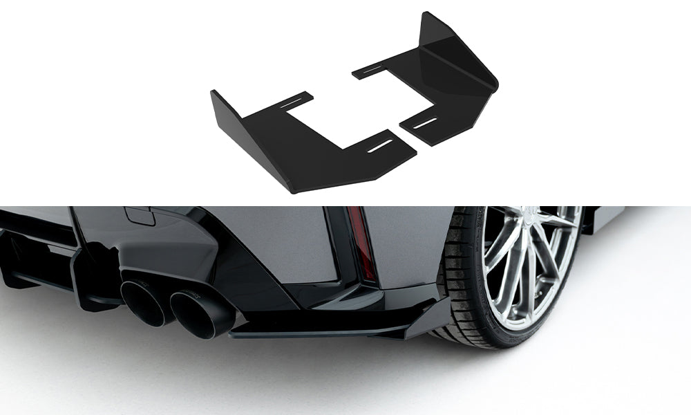 Maxton Design Hintere Seiten Flaps V.1 passend für BMW M135i F70 schwarz Hochglanz