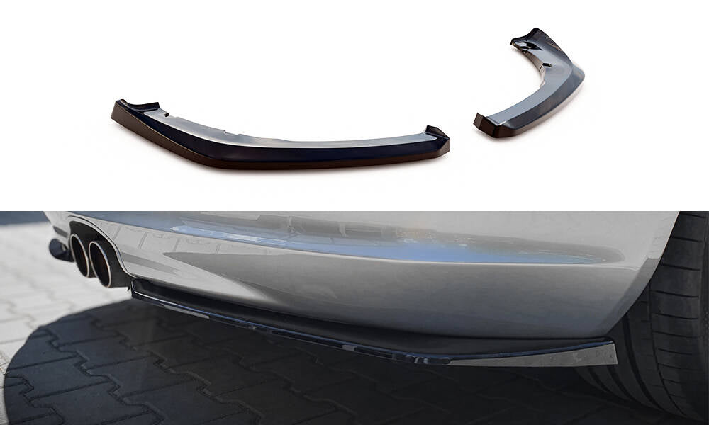 Maxton Design Heck Ansatz Flaps Diffusor passend für Porsche Boxster 987 schwarz Hochglanz