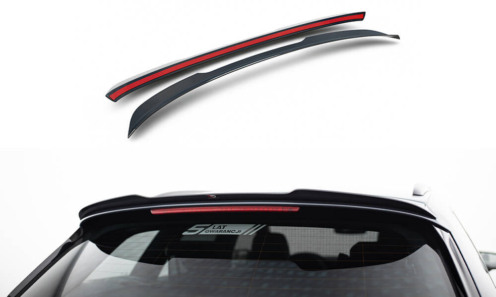 Maxton Design Spoiler CAP V.1 passend für Seat Leon Cupra ST Mk3 / Mk3 Facelift schwarz Hochglanz